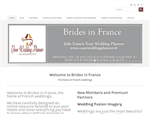 Tablet Screenshot of bridesinfrance.com